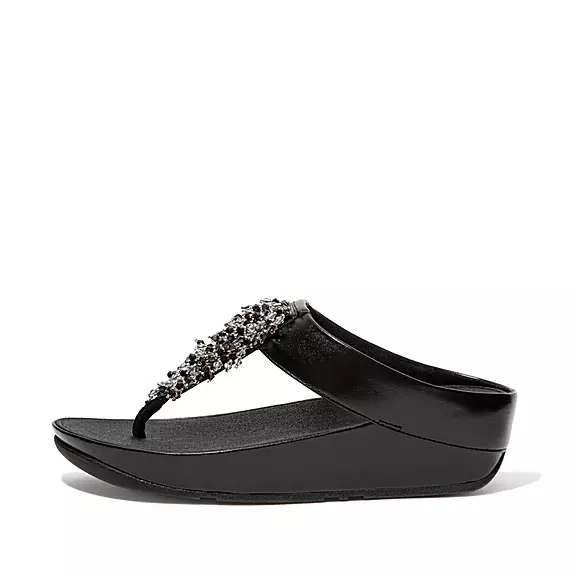 Toe-post σανδάλια FitFlop RUMBA Beaded μαυρα | 61797316