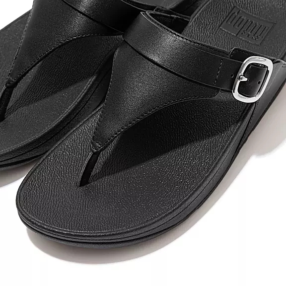 Toe-post σανδάλια FitFlop LULU Adjustable δερματινα μαυρα | 34053388