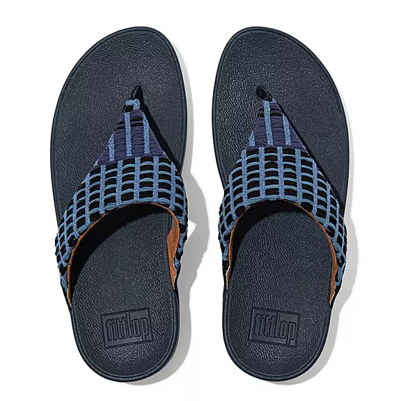 Toe-post σανδάλια FitFlop LULU Art-Denim σκουρο μπλε | 38728494