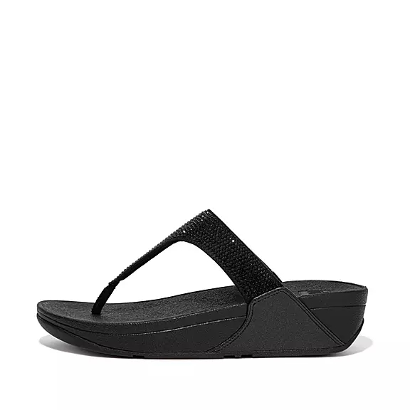 Toe-post σανδάλια FitFlop LULU Crystal μαυρα | 34178621