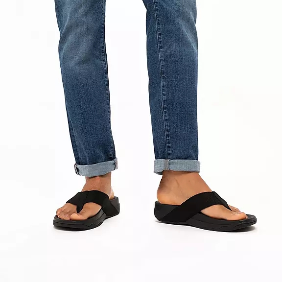 Toe-post σανδάλια FitFlop SURFER Mens μαυρα | 81461457