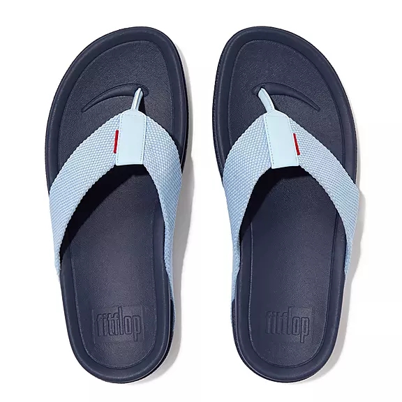 Toe-post σανδάλια FitFlop SURFER Mens μπλε | 69590443