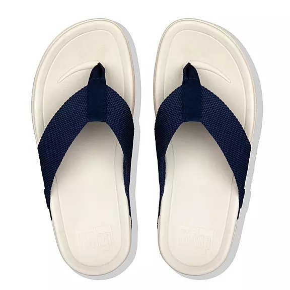 Toe-post σανδάλια FitFlop SURFER Mens σκουρο μπλε | 75606663