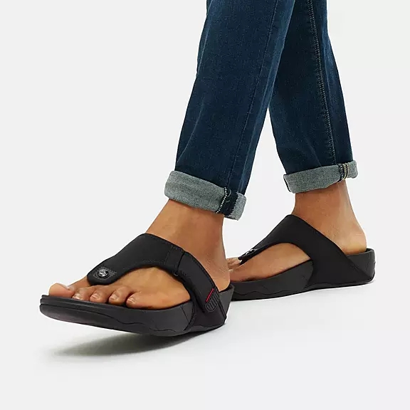 Toe-post σανδάλια FitFlop TRAKK II θαλασσης-Resistant μαυρα | 86569298