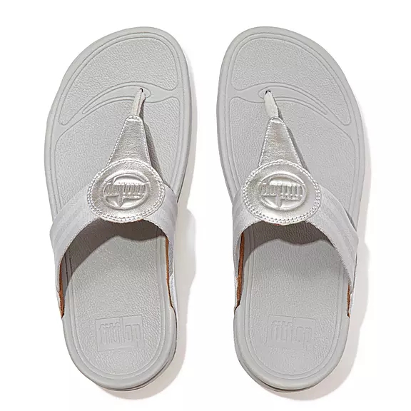 Toe-post σανδάλια FitFlop WALKSTAR Webbing ασημι | 13041378