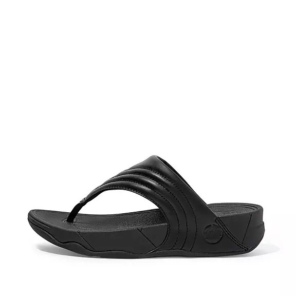 Toe-post σανδάλια FitFlop WALKSTAR δερματινα μαυρα | 22528824