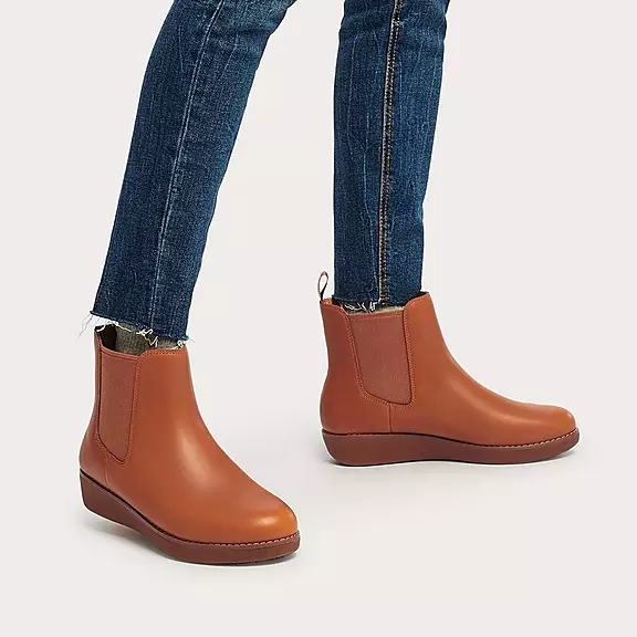 chelsea boots FitFlop SUMI αδιαβροχα δερματινα ανοιχτο καφε | 82481237