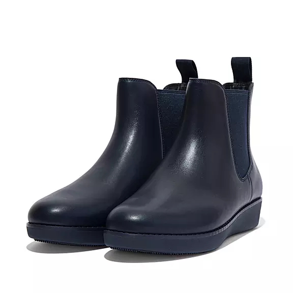 chelsea boots FitFlop SUMI αδιαβροχα δερματινα σκουρο μπλε | 90286796