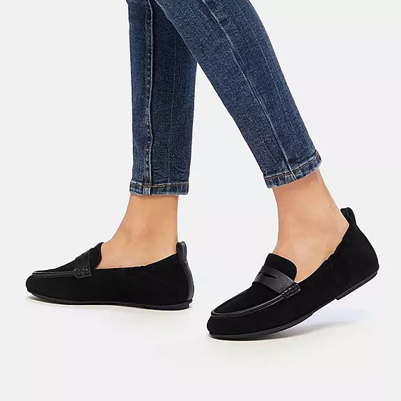 loafers FitFlop ALLEGRO σουετ Penny μαυρα | 13675788