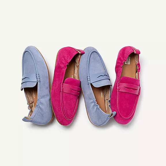 loafers FitFlop ALLEGRO σουετ Penny φουξια ροζ | 40817472