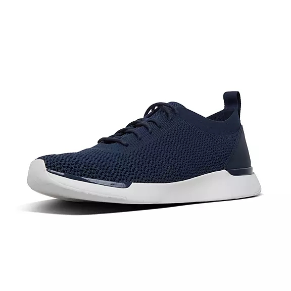 αθλητικά παπούτσια FitFlop FLEXKNIT Mens σκουρο μπλε | 80357311