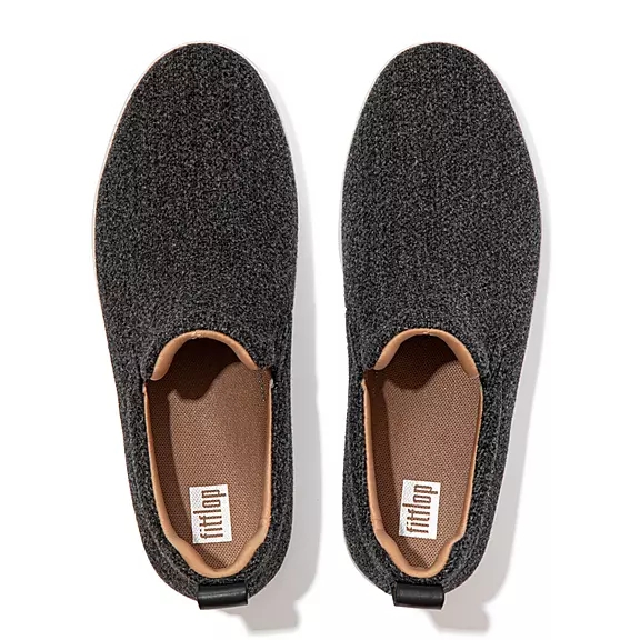 αθλητικά παπούτσια FitFlop RALLY Felt Slip-On γκρι | 37724993