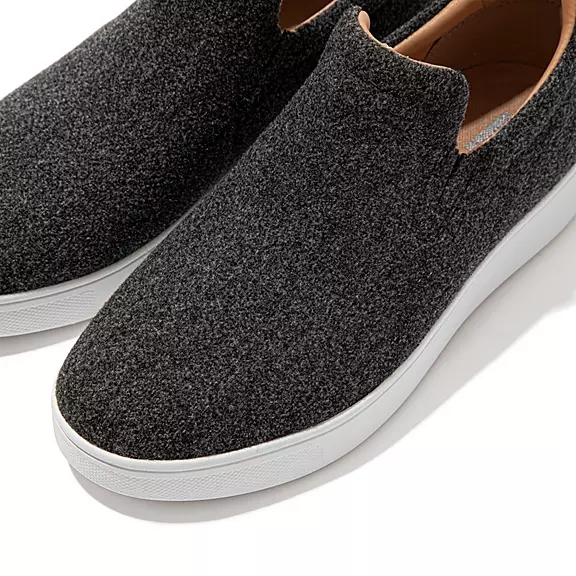 αθλητικά παπούτσια FitFlop RALLY Felt Slip-On γκρι | 37724993