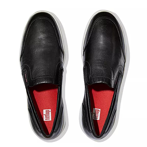 αθλητικά παπούτσια FitFlop RALLY X δερματινα Slip-On μαυρα | 64173610