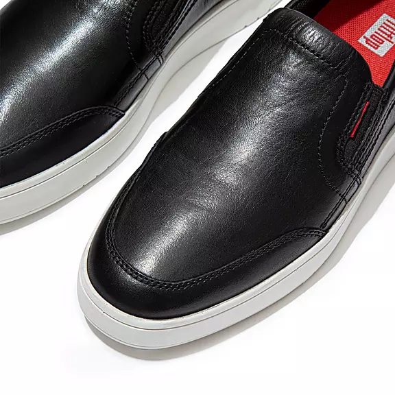 αθλητικά παπούτσια FitFlop RALLY X δερματινα Slip-On μαυρα | 64173610