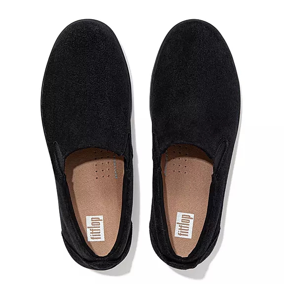 αθλητικά παπούτσια FitFlop RALLY σουετ Slip-On μαυρα | 68207056