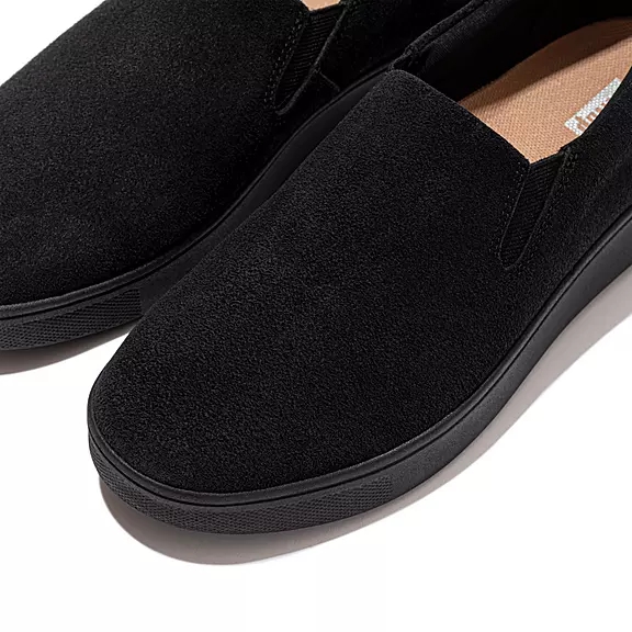 αθλητικά παπούτσια FitFlop RALLY σουετ Slip-On μαυρα | 68207056