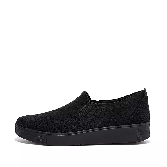 αθλητικά παπούτσια FitFlop RALLY σουετ Slip-On μαυρα | 68207056