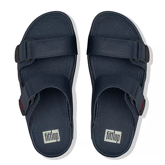 παντοφλεσ FitFlop GOGH MOC Adjustable δερματινα σκουρο μπλε | 48753790