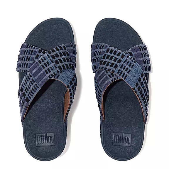 παντοφλεσ FitFlop LULU Art-Denim Cross σκουρο μπλε | 66732713