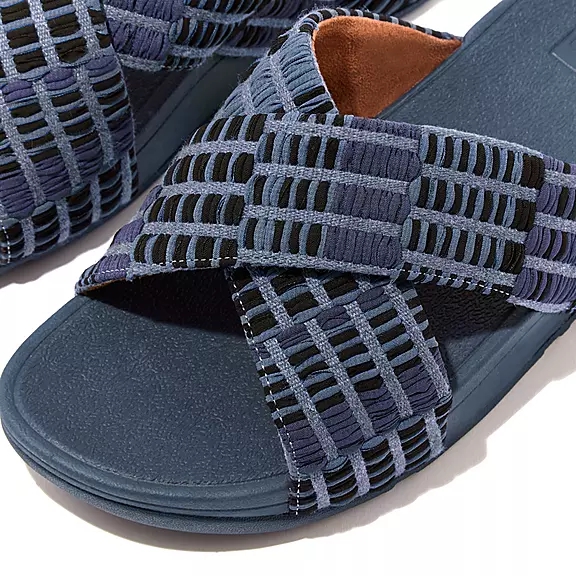 παντοφλεσ FitFlop LULU Art-Denim Cross σκουρο μπλε | 66732713