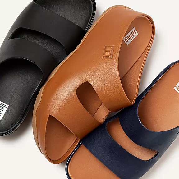 παντοφλεσ FitFlop SHUV Two-Bar δερματινα ανοιχτο καφε | 96403064