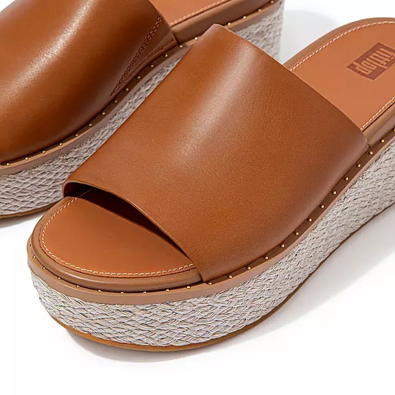 πεδιλα πλατφορμεσ FitFlop ELOISE εσπαντριγιεσ δερματινα Wedge ανοιχτο καφε | 31144700