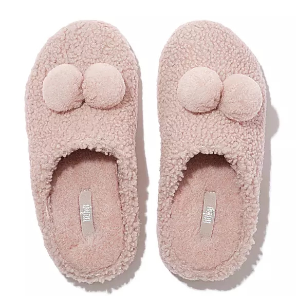 σαμπο FitFlop SHUV Pom-Pom Shearling ροζ | 30175954