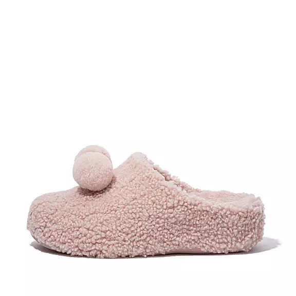 σαμπο FitFlop SHUV Pom-Pom Shearling ροζ | 30175954