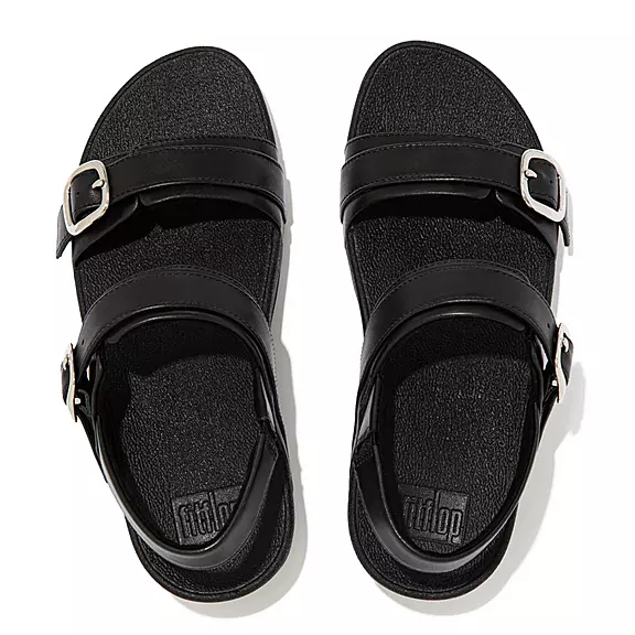 σανδαλια FitFlop LULU Adjustable δερματινα μαυρα | 91892365